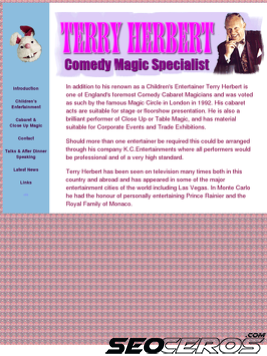 comedymagic.co.uk tablet vista previa