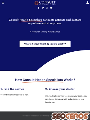 consulthealthspecialists.com tablet preview