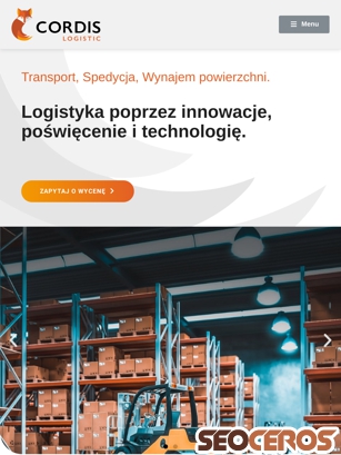 cordis-logistic.pl tablet previzualizare