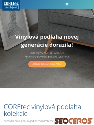 coretec.sk tablet preview