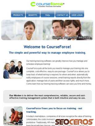 courseforce.com tablet Vista previa