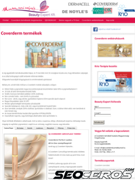 coverdermcosmetics.hu tablet vista previa
