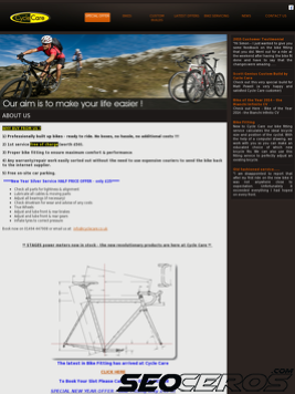 cyclecare.co.uk tablet obraz podglądowy