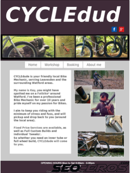 cycledude.co.uk tablet preview