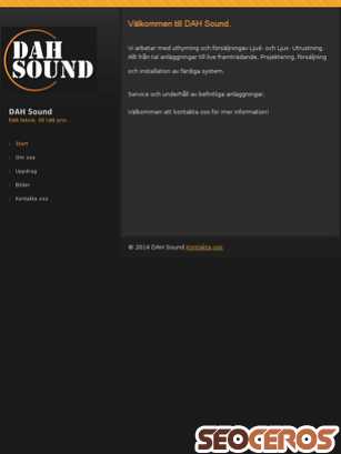 dahsound.se tablet preview