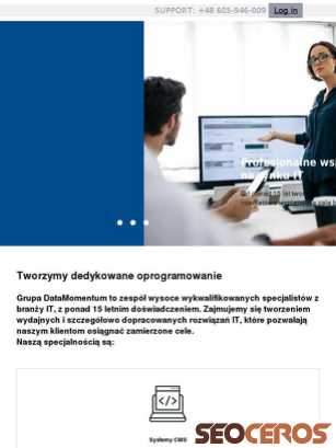 datamomentum.pl tablet preview