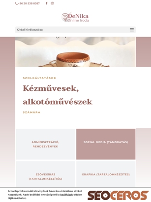 denikairoda.hu/kezmuves-socialmedia tablet előnézeti kép