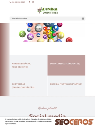 denikairoda.hu/social-media-online tablet preview