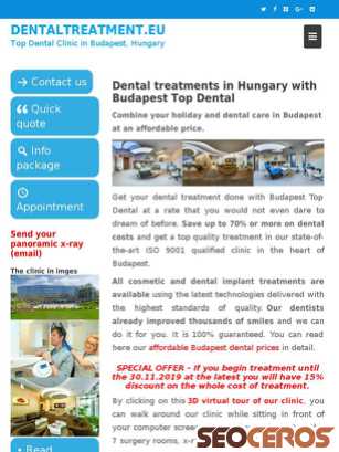 dentaltreatment.eu tablet förhandsvisning