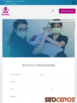 dentia.ro tablet preview