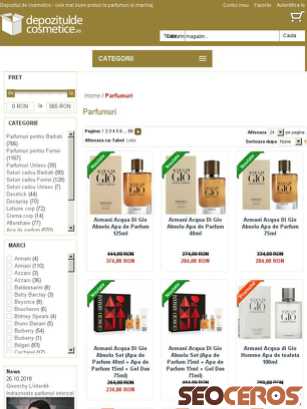 depozituldecosmetice.ro/parfumuri.html tablet előnézeti kép