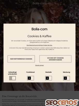 design.bolia.com/de-de tablet Vorschau