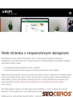 dev.bufi.sk/sluzby/tvorba-web-stranok tablet Vorschau