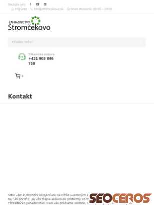 dev.stromcekovo.sk/kontakt tablet előnézeti kép