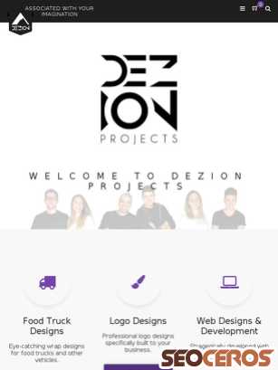 dezionprojects.com tablet preview