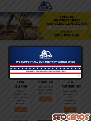 dhfconstructionllc.com tablet preview