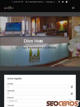 domhotelszeged.info tablet preview
