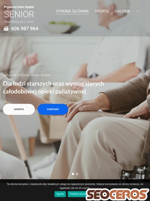 domopiekisenior.com.pl tablet előnézeti kép