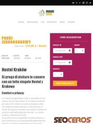draggo.pl/it/hostel_room/pokoj-jednoosobowy-it tablet Vista previa