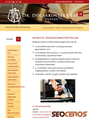 drdocsakovszky.hu/fooldal/munka-es-tarsadalombiztositasi-jog tablet előnézeti kép