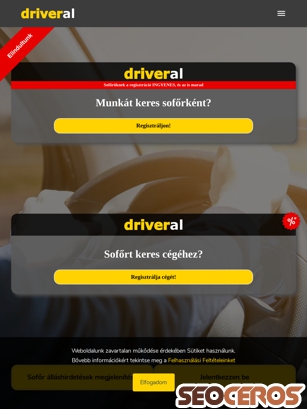 driveral.hu tablet preview