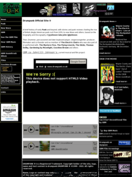 drumpunk.co.uk tablet preview