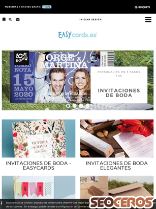 easycards.es tablet előnézeti kép