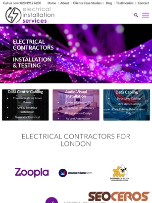 electricalinstallationservices.co.uk tablet förhandsvisning