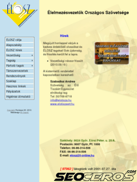 elosz.hu tablet előnézeti kép