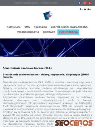 emg-neurolog.pl/sla tablet előnézeti kép