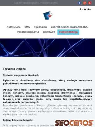 emg-neurolog.pl/tezyczka tablet náhled obrázku
