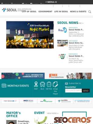 english.seoul.go.kr tablet náhled obrázku