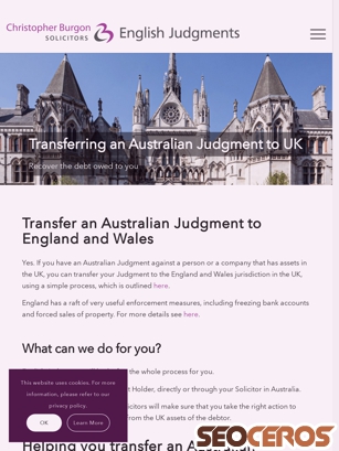 englishjudgments.com.au/home tablet előnézeti kép