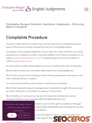 englishjudgments.com.au/complaints-procedure tablet prikaz slike