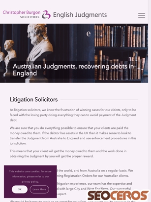 englishjudgments.com.au/solicitors tablet preview