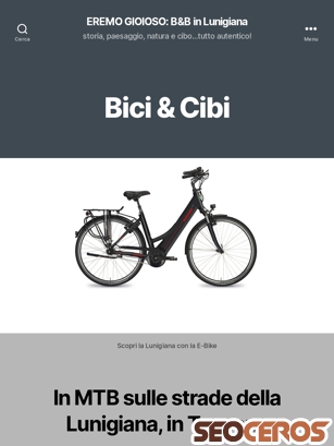 eremogioioso.it/bici-cibi tablet előnézeti kép