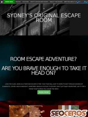 escaperoom.sydney tablet preview