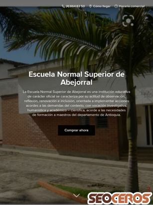 escuelanormalsuperiorabejorral.company.site tablet förhandsvisning