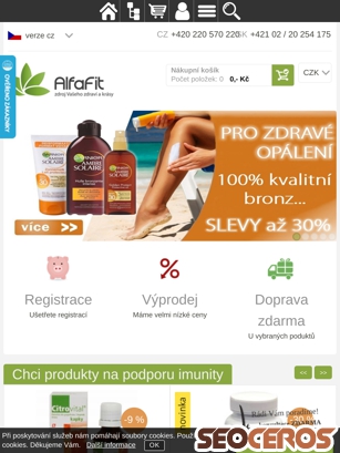 eshop.alfafit.cz tablet förhandsvisning