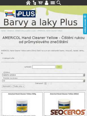 eshop.barvyplus.cz/cz-kategorie_628187-0-americol-hand-cleaner-yellow-cisteni-rukou-od-prumysloveho-znecisteni.html tablet obraz podglądowy