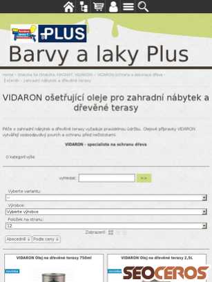 eshop.barvyplus.cz/cz-kategorie_628207-0-vidaron-osetrujici-oleje-pro-zahradni-nabytek-a-drevene-terasy.html tablet Vorschau