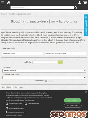 eshop.barvyplus.cz/kategorie/biocidni-impregnace-dreva-www-barvyplus-cz tablet 미리보기