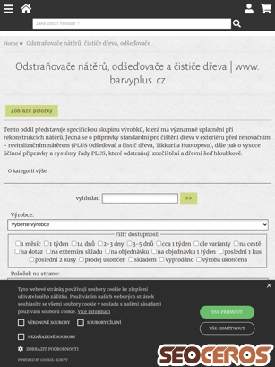 eshop.barvyplus.cz/kategorie/odstranovace-nateru-odsedovace-a-cistice-dreva-www-barvyplus-cz tablet Vista previa