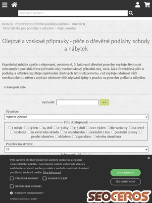 eshop.barvyplus.cz/kategorie/olejove-a-voskove-pripravky-pece-o-drevene-podlahy-schody-a-nabytek tablet obraz podglądowy