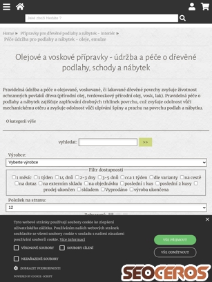 eshop.barvyplus.cz/kategorie/olejove-a-voskove-pripravky-udrzba-a-pece-o-drevene-podlahy-schody-a-nabytek tablet előnézeti kép
