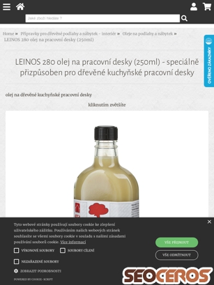 eshop.barvyplus.cz/leinos-280-olej-na-pracovni-desky-250ml-specialne-prizpusoben-pro-drevene-kuchynske-pracovni-desky tablet náhled obrázku