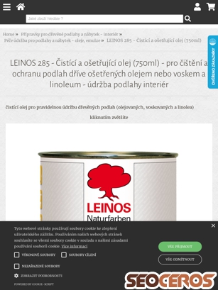 eshop.barvyplus.cz/leinos-285-cistici-a-osetrujici-olej-750ml-pro-cisteni-a-ochranu-podlah-drive-osetrenych-olejem-nebo-voskem-a-linoleum tablet náhled obrázku