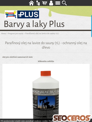 eshop.barvyplus.cz/parafinovy-olej-na-lavice-do-sauny-1l-ochranny-olej-na-drevo {typen} forhåndsvisning
