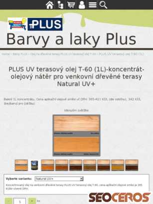 eshop.barvyplus.cz/plus-uv-terasovy-olej-t-60-1l-koncentrat-olejovy-nater-pro-venkovni-drevene-terasy tablet náhľad obrázku