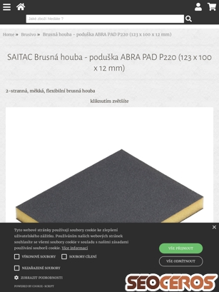 eshop.barvyplus.cz/saitac-brusna-houba-poduska-abra-pad-p220-123-x-100-x-12-mm tablet preview